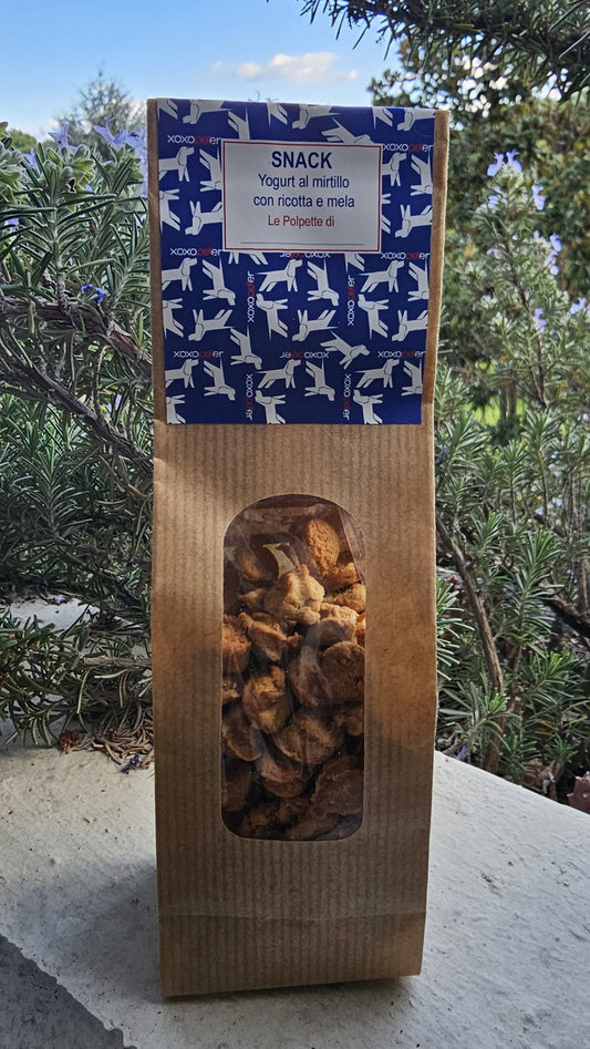 Polpette snack yogurt al mirtillo ricotta e mela, no grain